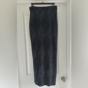 Elegant Black Patterned Women's Skirt